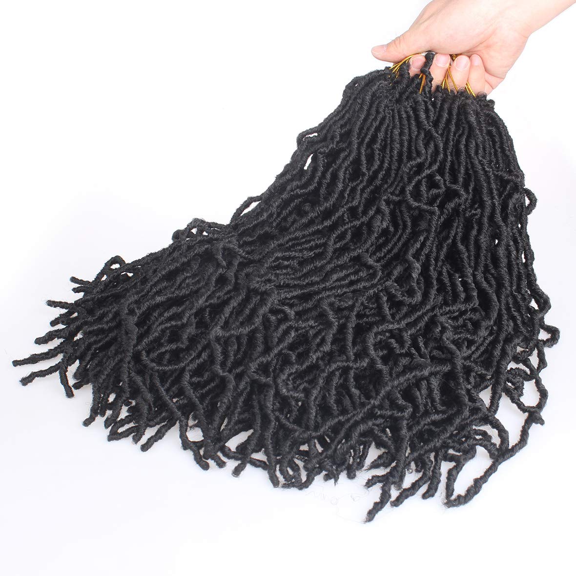Leeven full-head styling ready image implies minimal effort for looks.