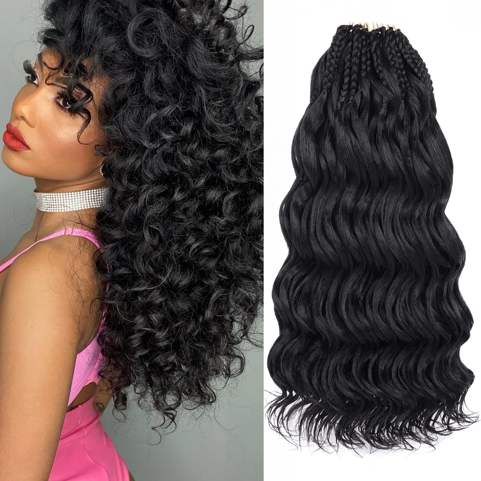 Leeven boho look ocean wave braids offer a soft bounce for casual wear
