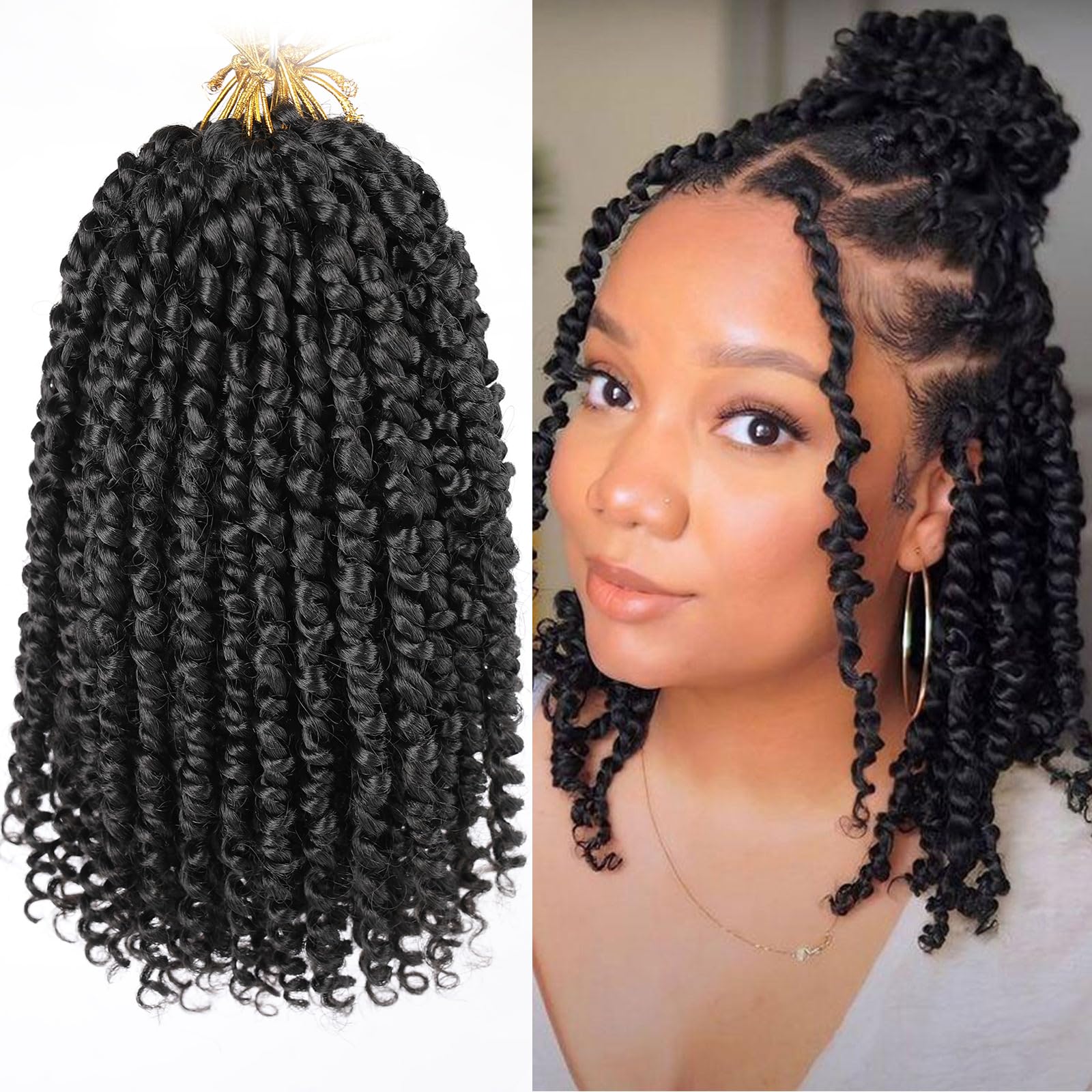 Leeven passion twist crochet hair 10inch for quick, stylish mornings.