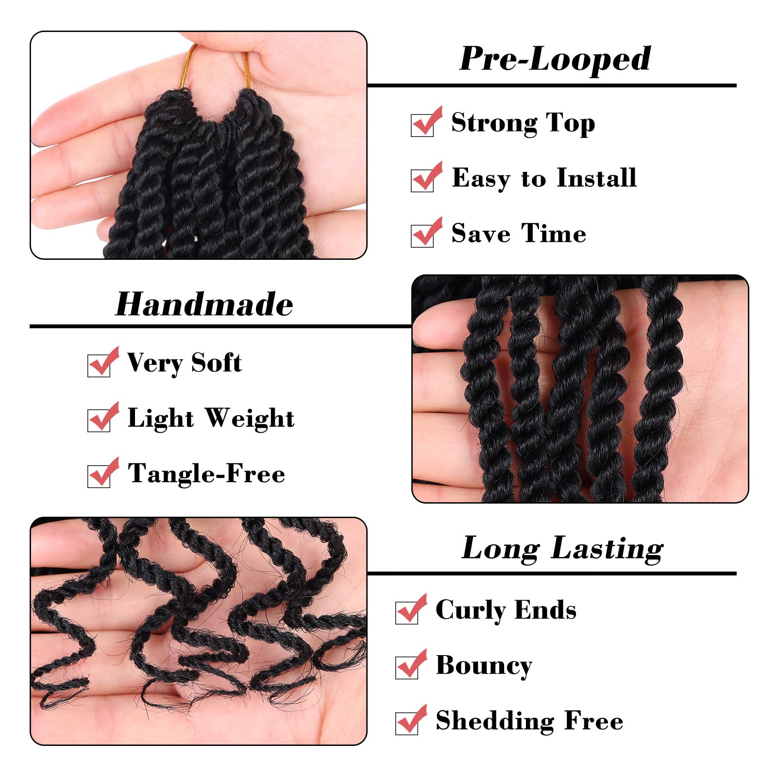 Leeven soft fluffy synthetic braiding hair feels lightweight and comfortable