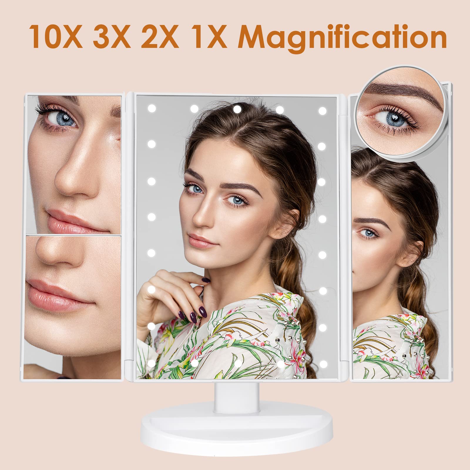 LeeWent 10x detachable magnifier for close-up eyeliner and lash work