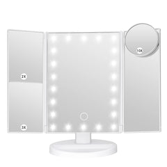LeeWent makeup mirror lights four-panel setup for precise makeup application