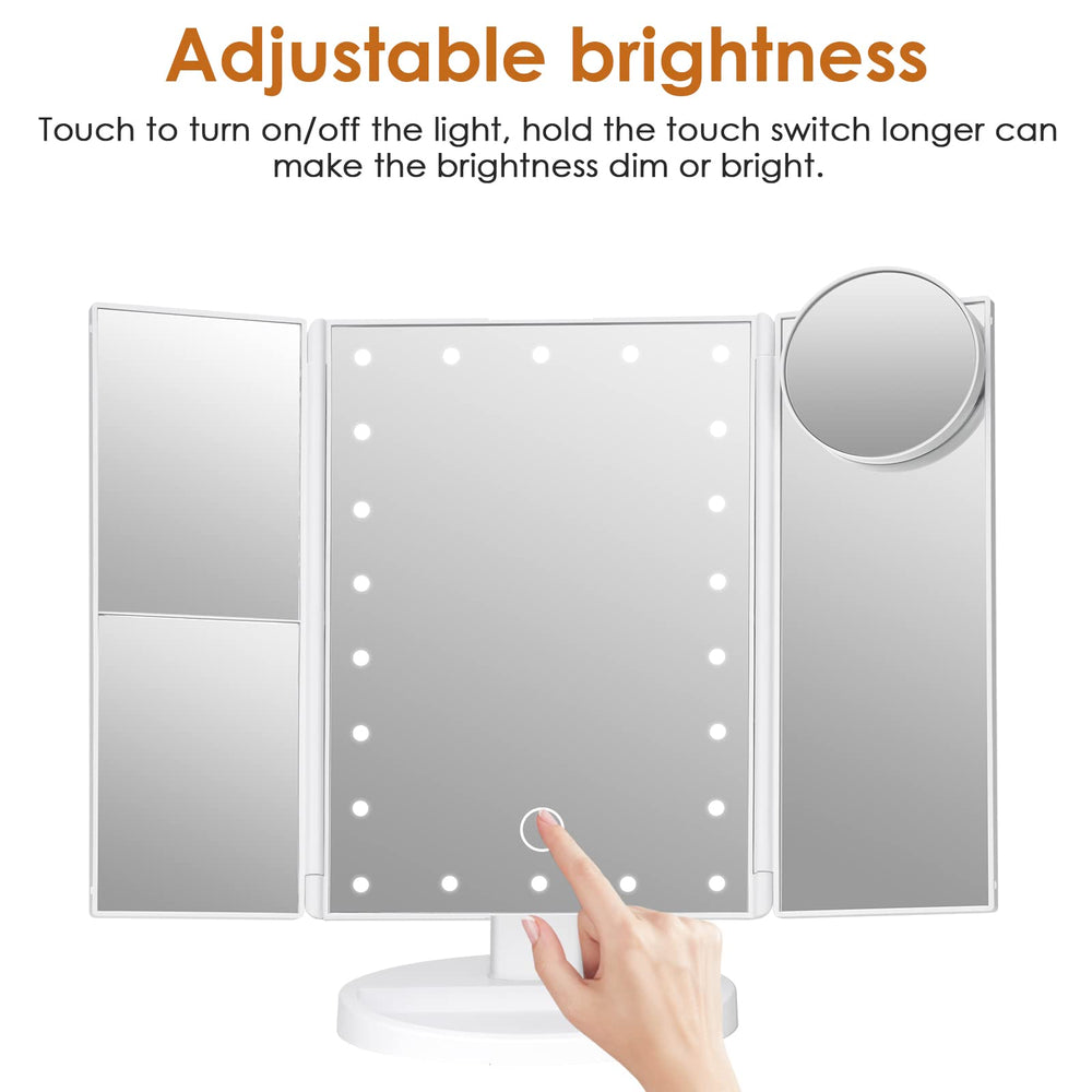 LeeWent mirror base rotates and is removable for travel and flexible angles