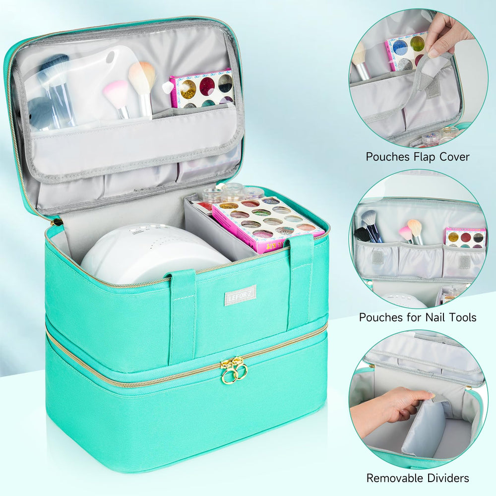 LEFOR·Z double-layer interior with pockets keeps bottles and tools neatly organized for easy access.