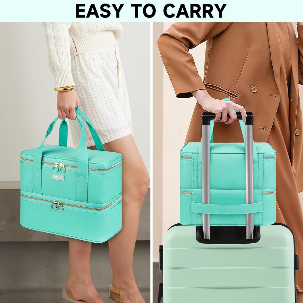 LEFOR·Z mint-green organizer offers stylish, durable storage for nail supplies at home.