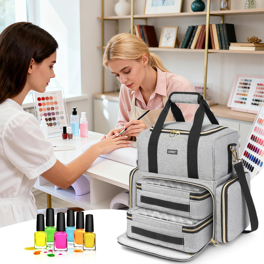Grey LEFOR·Z organizer blends with any workspace.