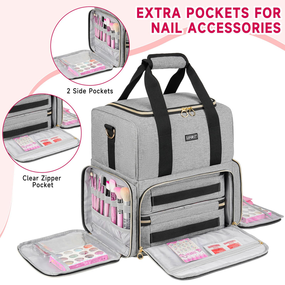 Premium polyester shell protects contents and cleans easily.
