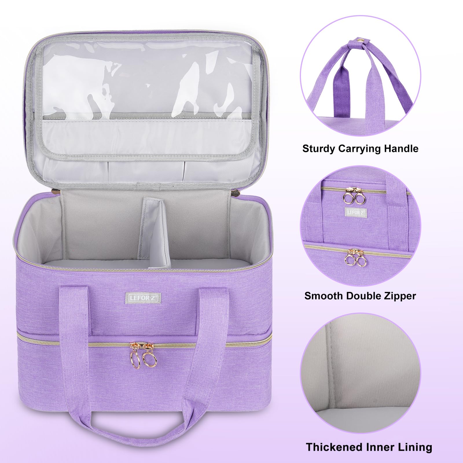 LEFOR·Z travel-friendly handle and luggage strap enable easy transport.