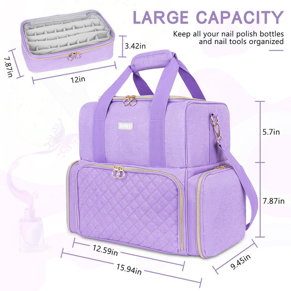 LEFOR·Z organizer showing nail lamp compartment for efficient setup.
