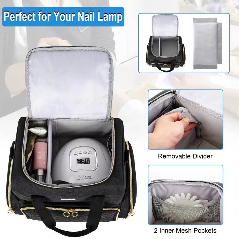 LEFOR·Z nail polish organizer removable cases close-up shows 80 slots.