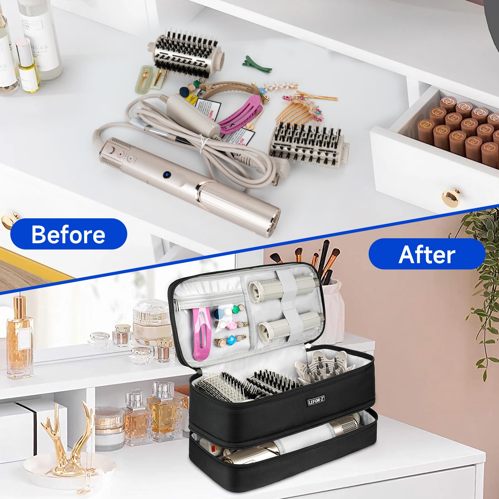 LEFOR·Z double-layer design keeps tools separated and scratch-free