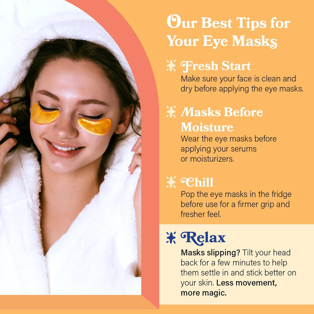 LE GUSHE Gold Under Eye Patches compact pack options for on-the-go care