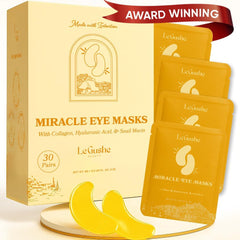 LE GUSHE Gold Under Eye Patches packaging ready for at-home rejuvenation