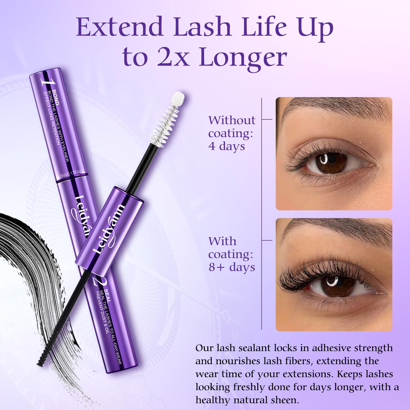 Leidyann Lash Cluster Bond & Seal delivers salon-quality results at home