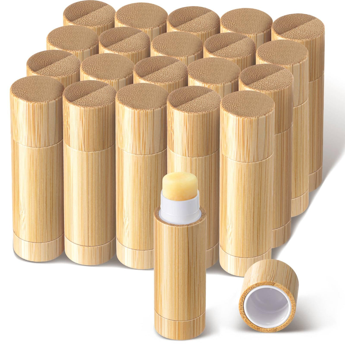 Leinuosen bamboo empty lipstick tubes outer shell—sustainable, reusable storage for DIY cosmetics.