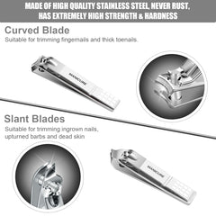 Leipple curved blade design ensures smooth nail edges after trimming.