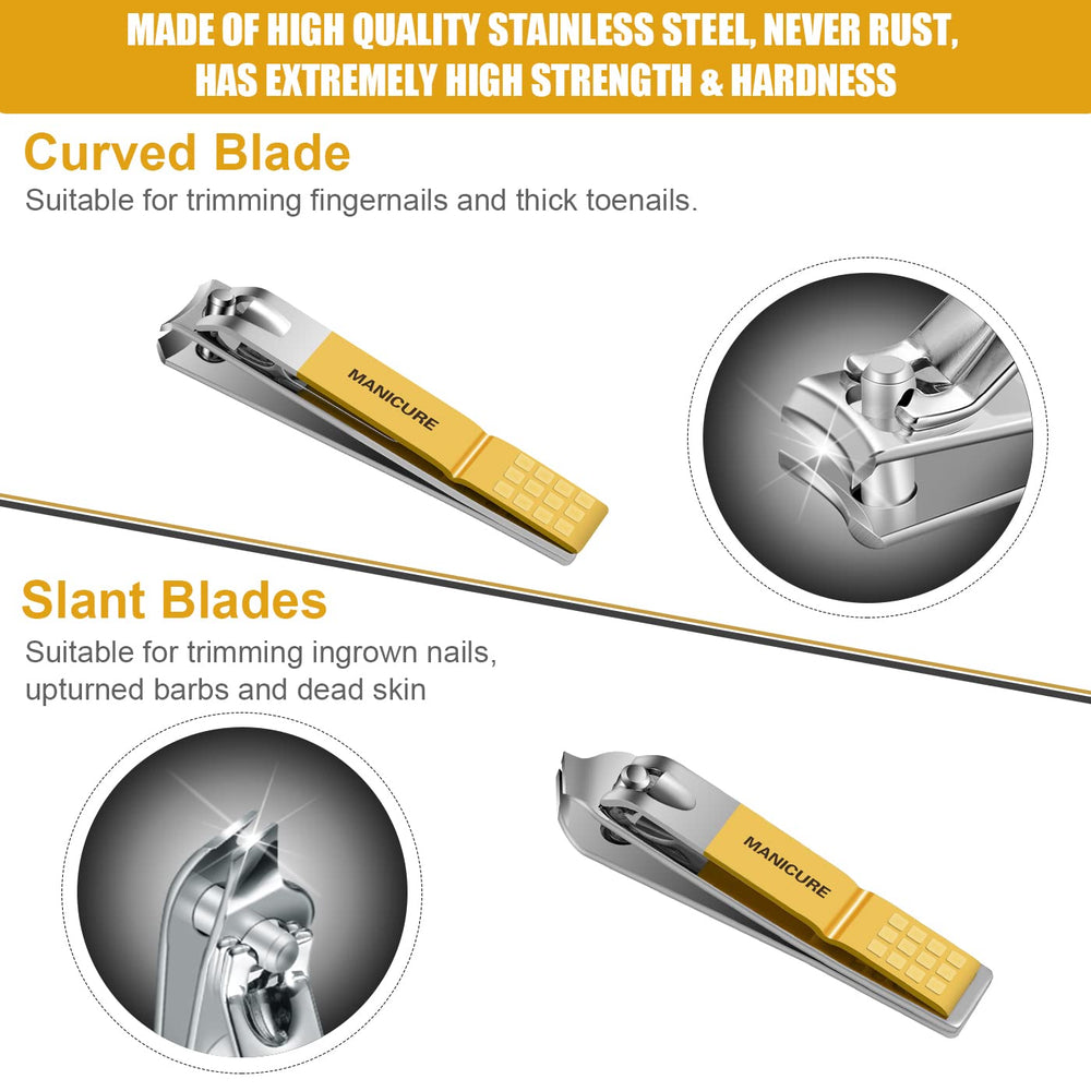 Leipple nail clippers stainless steel, precision blades for clean trims and smooth edges