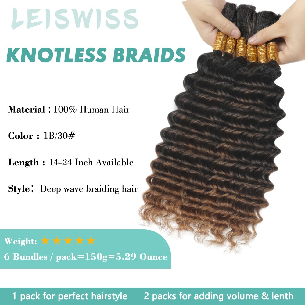 LEISWISS 6-bundles ombre hair enables dramatic color transitions.