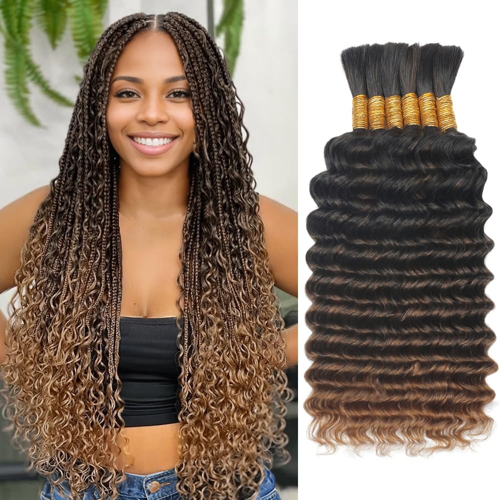 LEISWISS deep-wave 18-inch bundles for quick, voluminous boho braids.