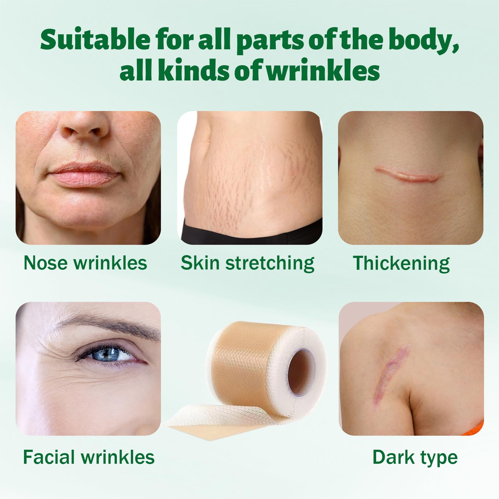 Lejuv Silicone Patches full-face-conforming hugs curves for secure moisture retention.