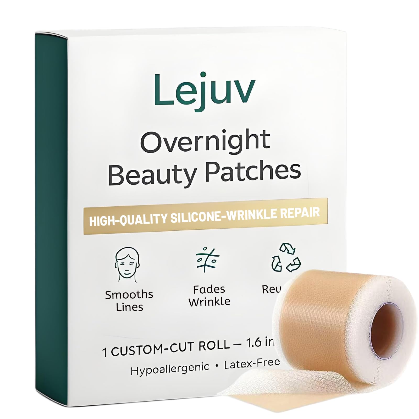 Lejuv silicone patches nighttime-application lock in moisture for a refreshed complexion.