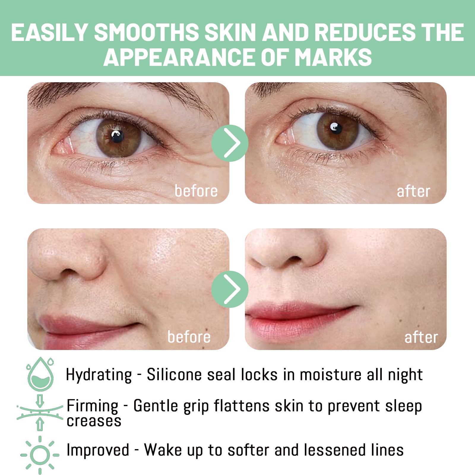 Lejuv silicone patches waterproof-reusable designed for repeated use with lasting moisture benefits.