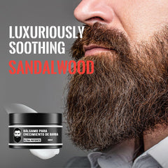 LELLURE Apolo beard balm application swatch demonstrating non-greasy conditioning