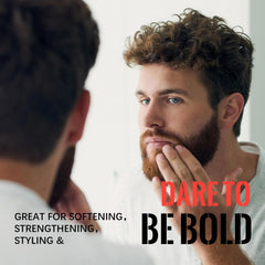 LELLURE Apolo beard balm label closeup shows premium grooming claim