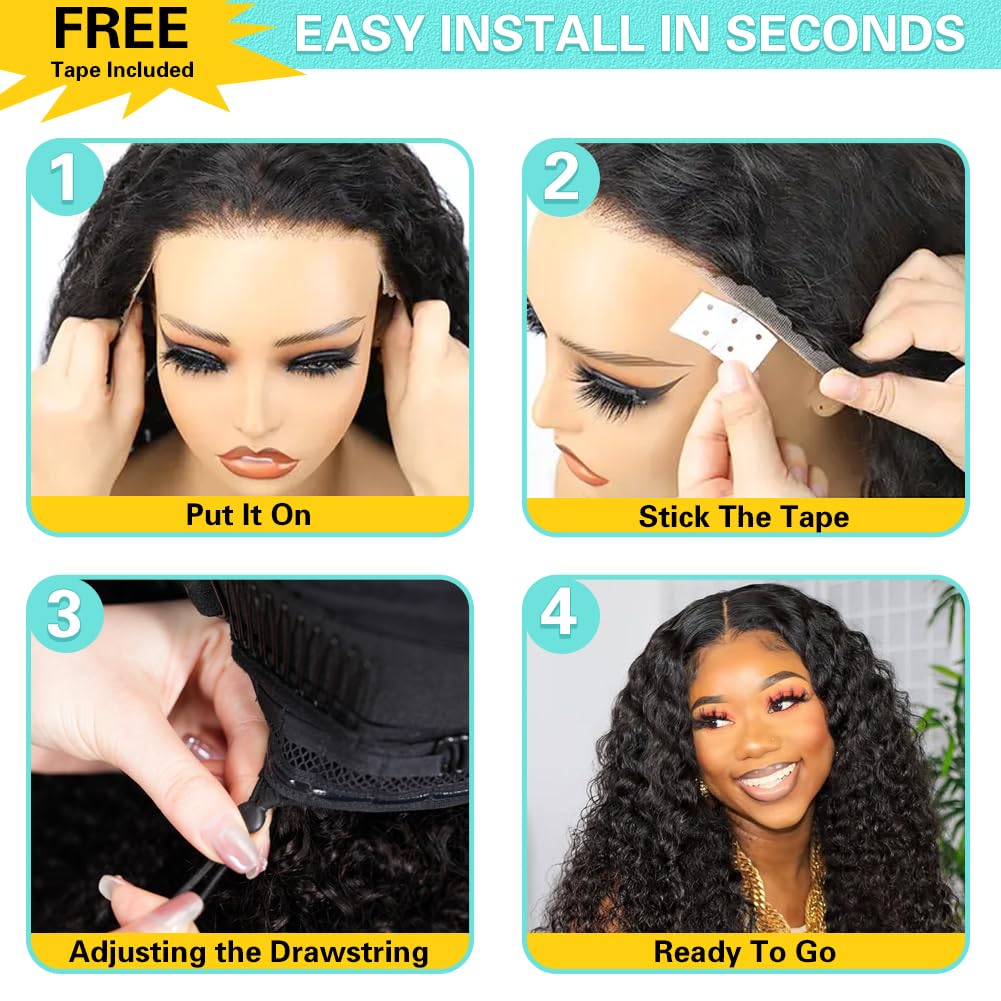 Lemiva 26-inch deep wave wig adds dramatic length and rich curls.