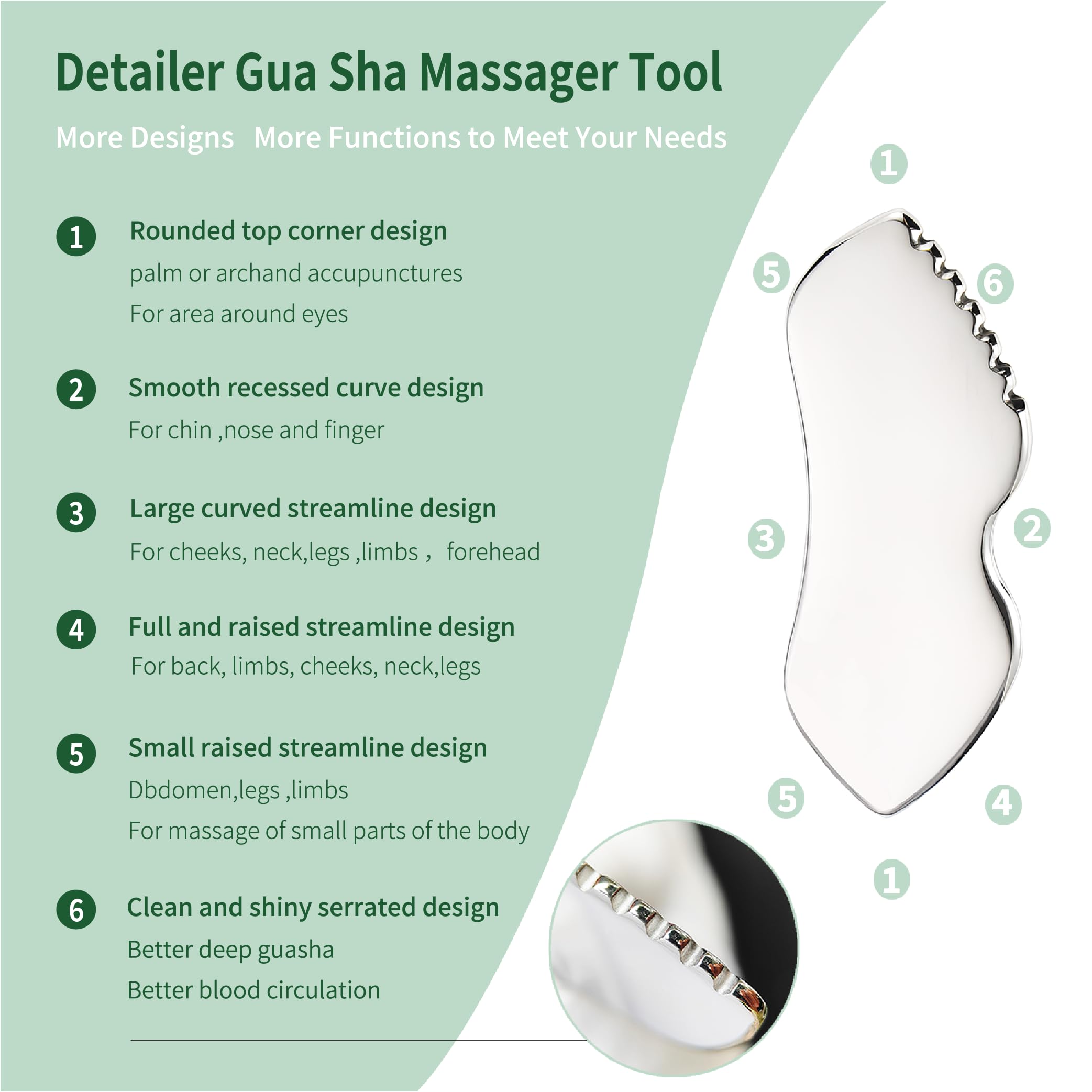 LeMeeOly eye cream applicator rolling for seamless absorption and reduced puffiness.