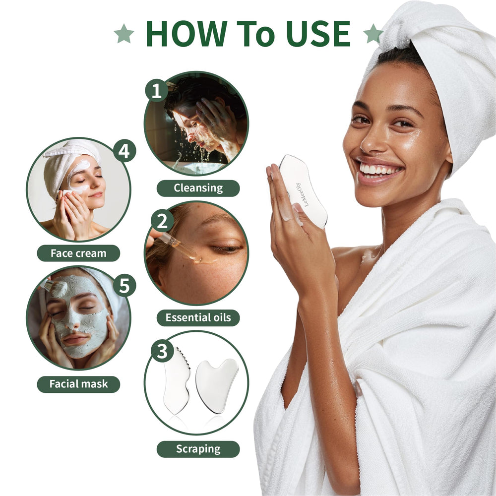 LeMeeOly lymphatic drainage massager supports gentle circulation during daily skincare.