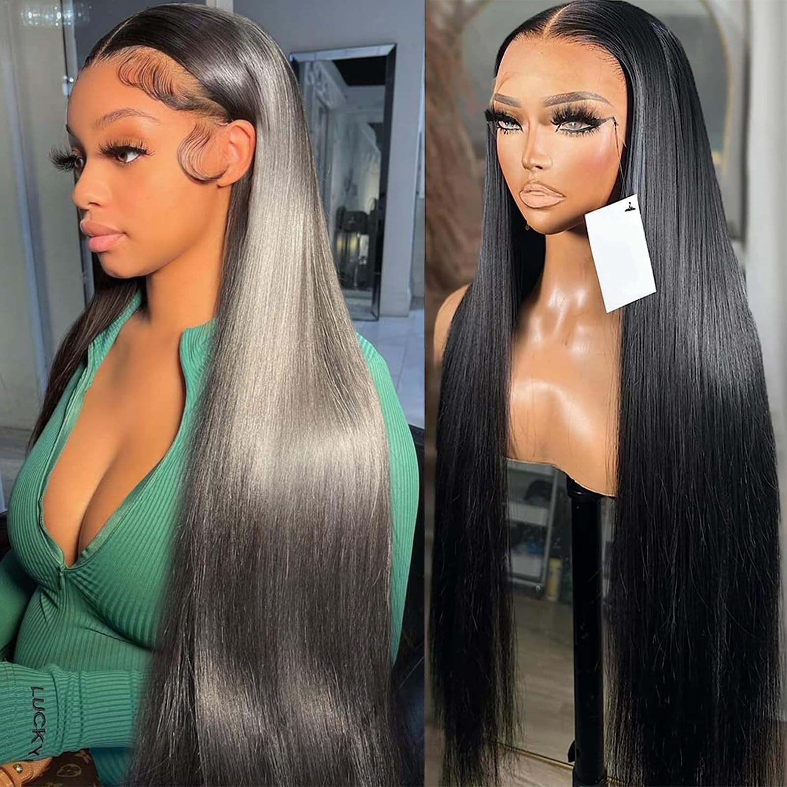 Lemoda 13x6 full lace frontal wig coverage shows complete hairline for versatile styling.