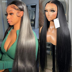 Lemoda 13x6 full lace frontal wig coverage shows complete hairline for versatile styling.