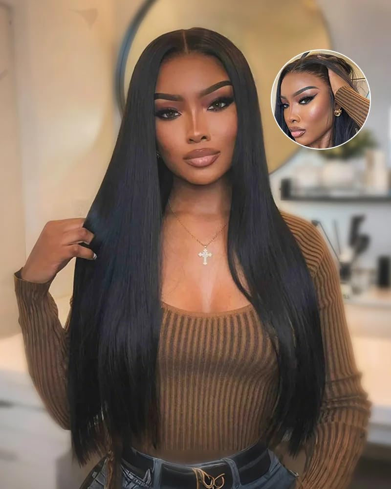 Lemoda baby hair around lace adds natural edge and seamless hairline.