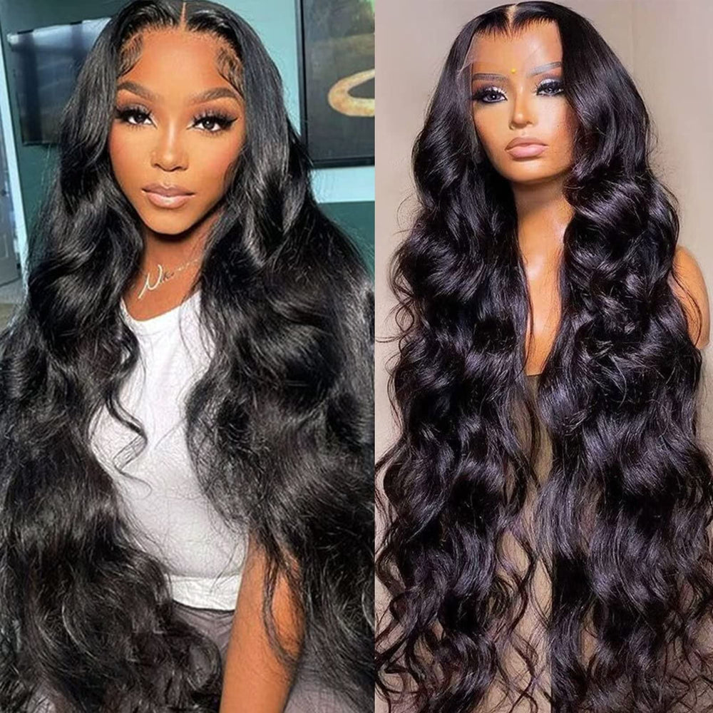 Lemoda full 13x6 lace frontal wig with 210 density for natural, voluminous body wave