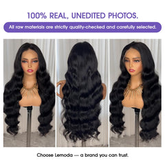 Lemoda hd transparent lace front wig 13x6 showing seamless scalp illusion for daily wear