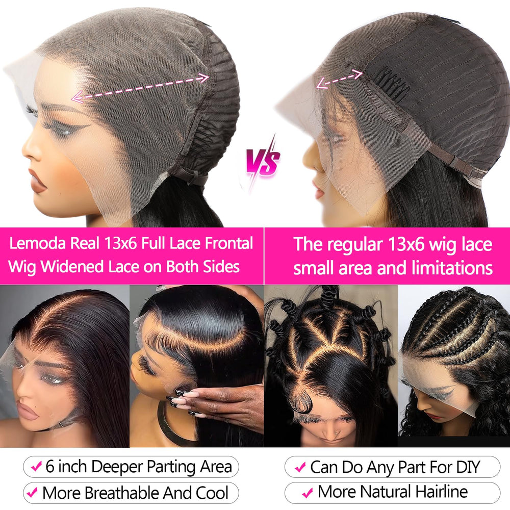 Lemoda natural hairline pre-plucked baby hair enables quick, seamless wear.