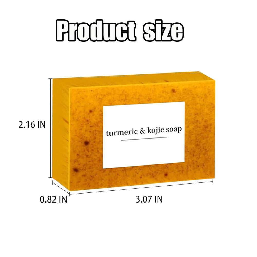 Lemon Turmeric Kojic Soap suited for all skin types in a practical setup.