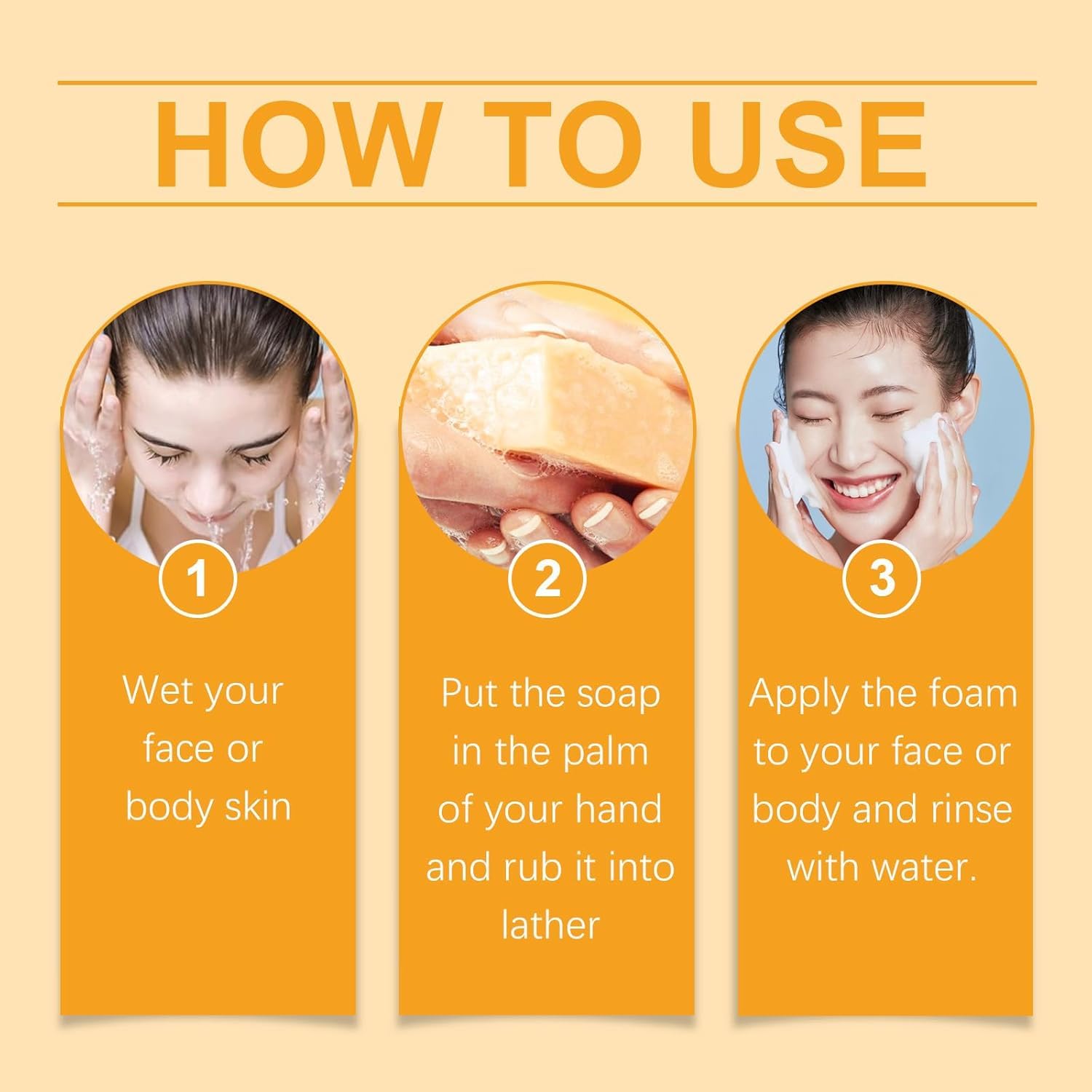 Lemon Turmeric Kojic Soap value bundle showing three nets included.