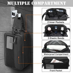 Lemubeane tactical toiletry bag three compartments keeps dry and wet items organized during trips