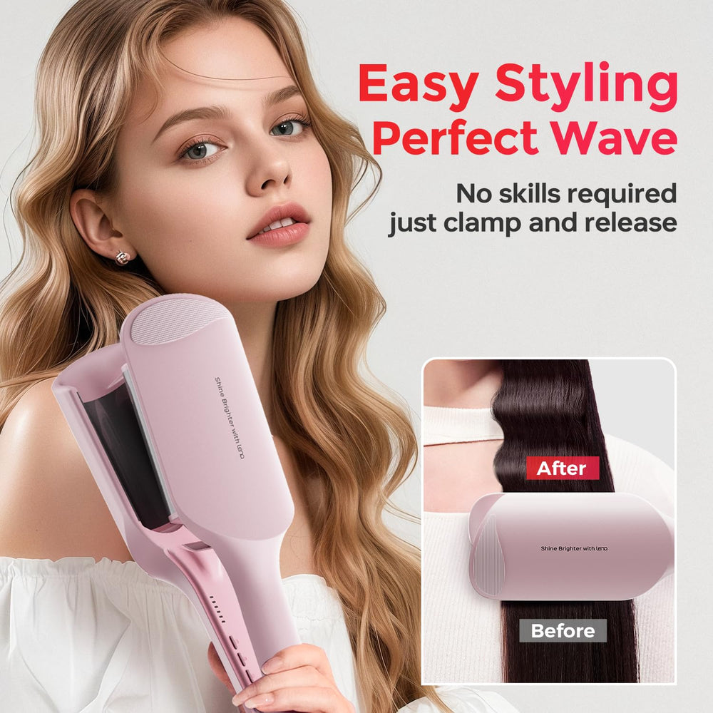 LENA S12 anti-scald design with silicone pad protects while styling.