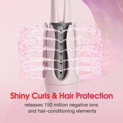 LENA Z4 tourmaline ceramic barrel delivers silky, frizz-free curls