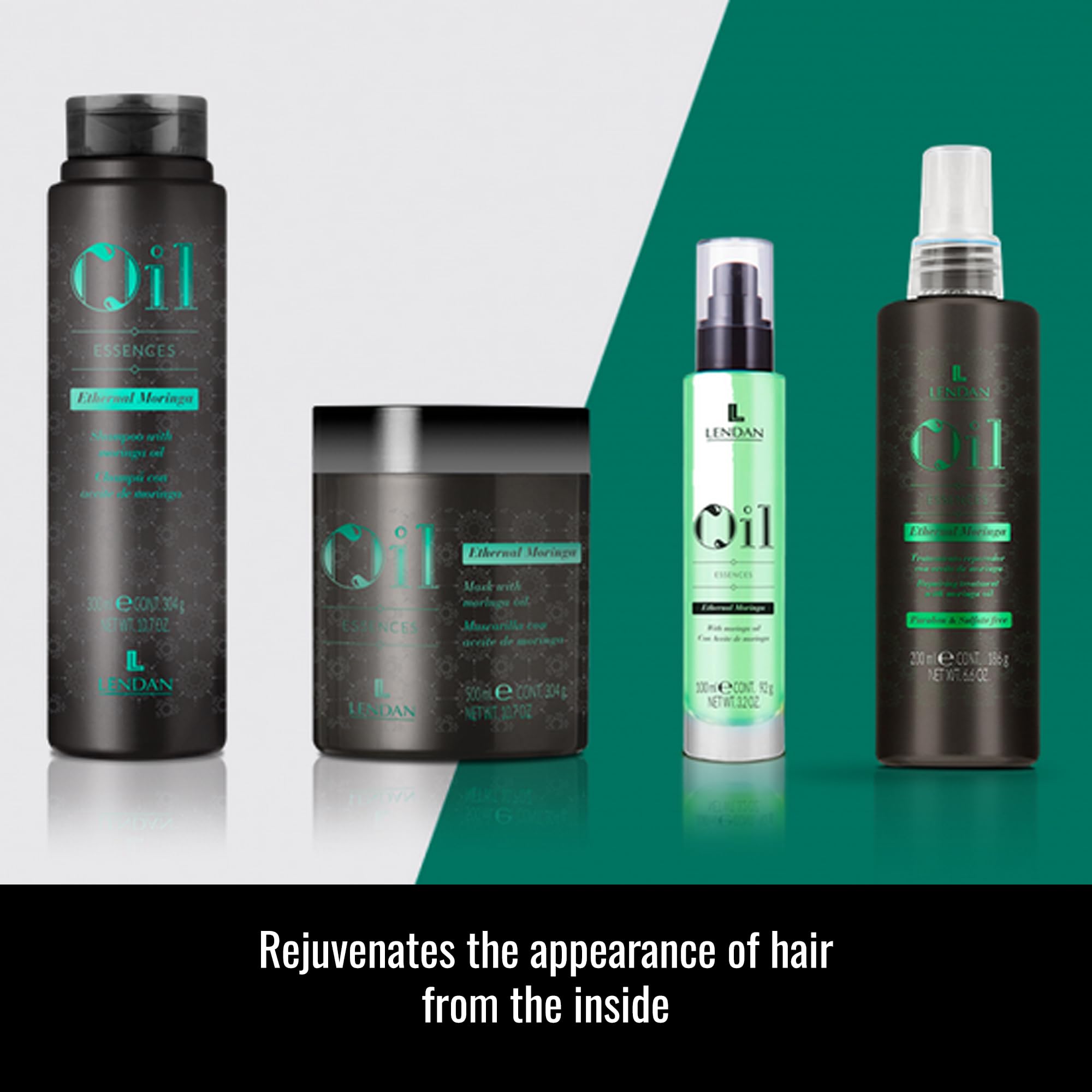 Lendan hair oil on wet hair enhances quick absorption.