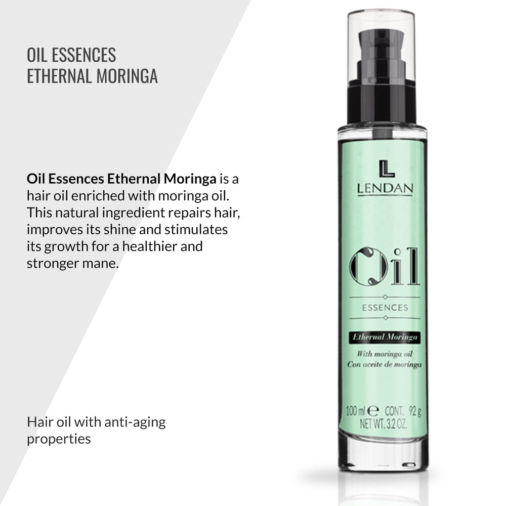 Lendan moringa oil essences texture shows silky nourished hair.