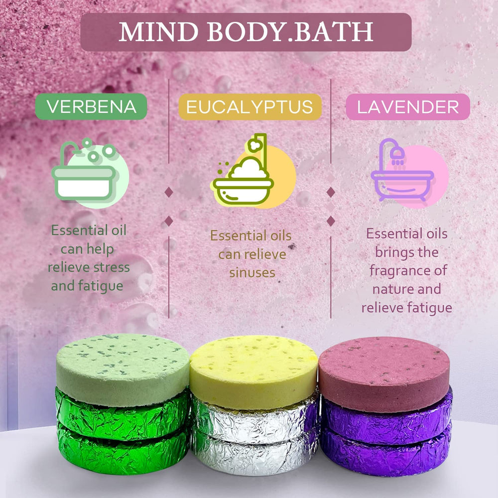 leoce lavender shower steamer 15pcs releases calming lavender scent for a relaxing shower