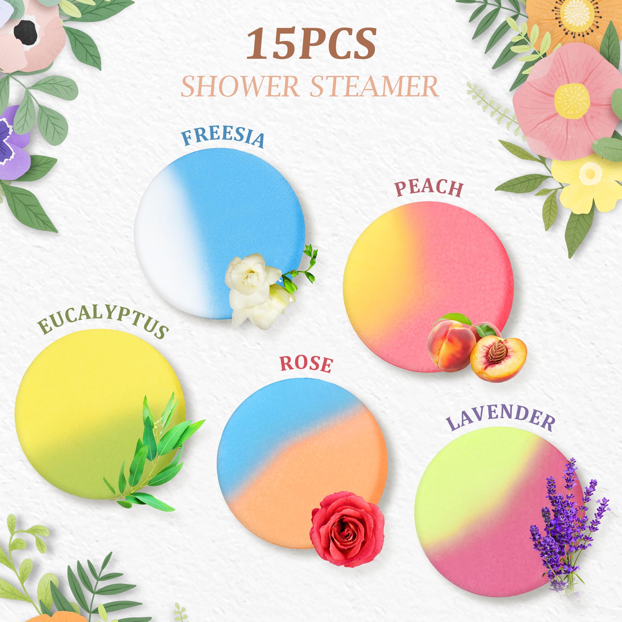 leoce shower steamers five scent lineup for varied aromatherapy
