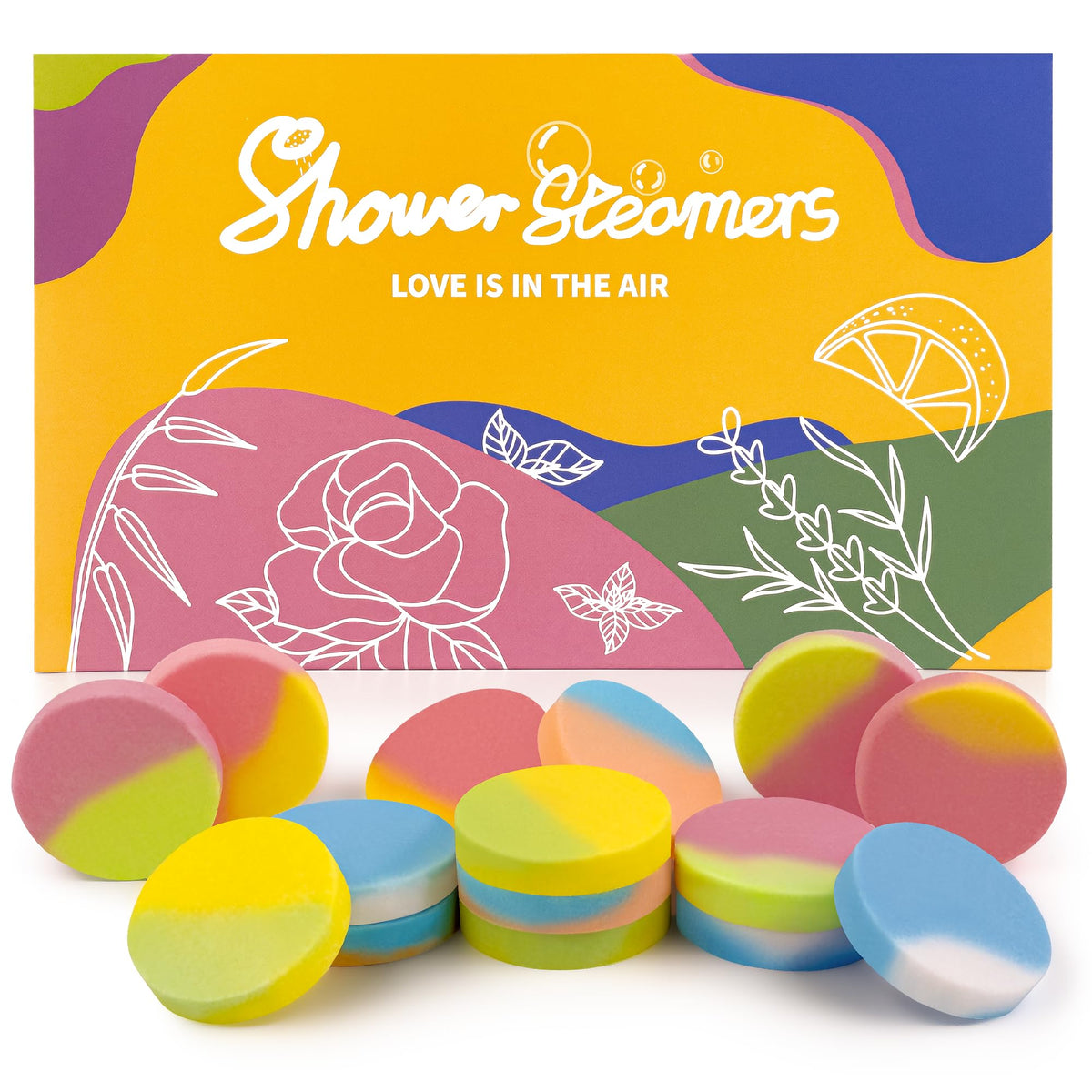 leoce shower steamers gift box with 15 pieces for a spa-like moment