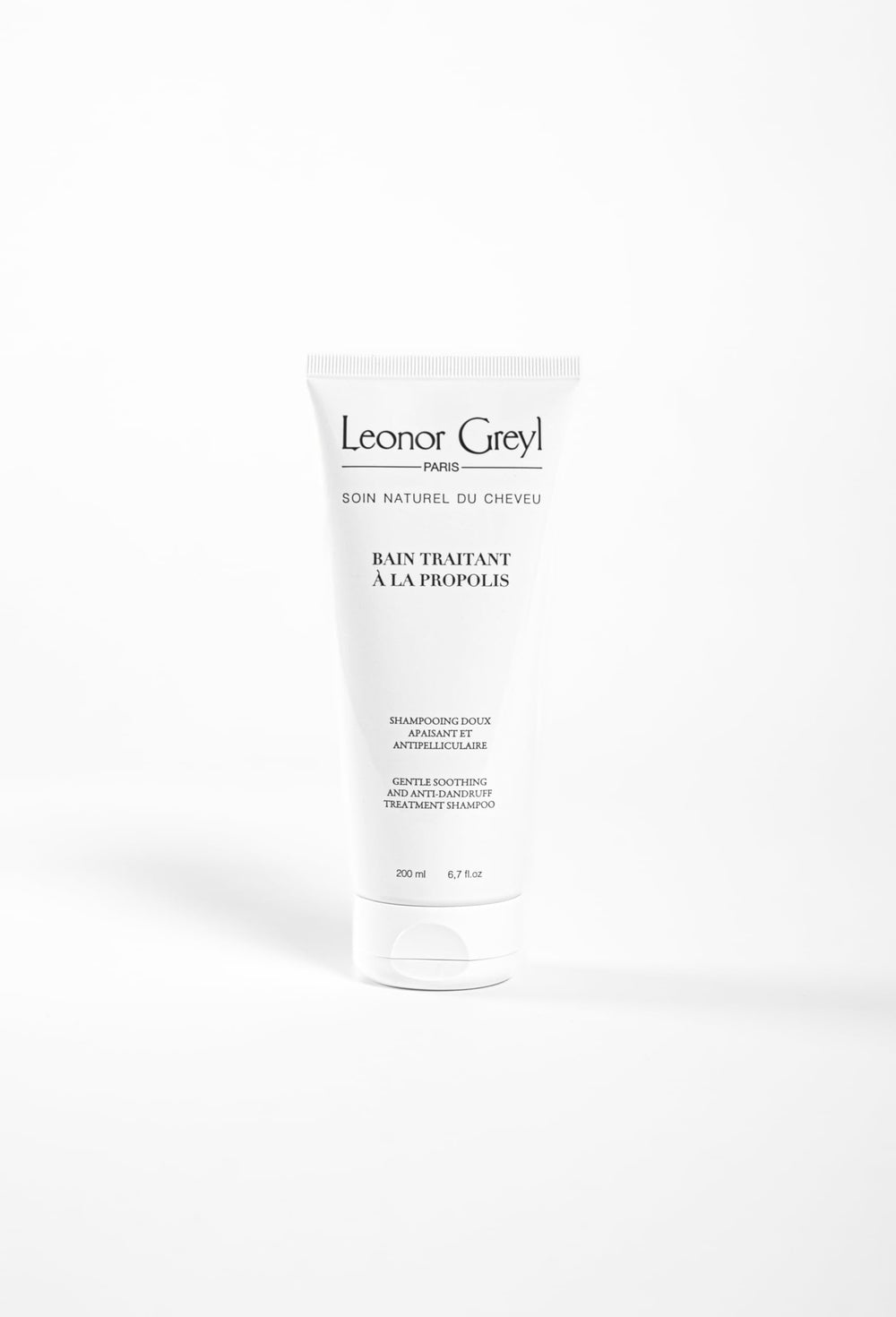 Leonor Greyl Made in France label on bottle highlights premium scalp care.