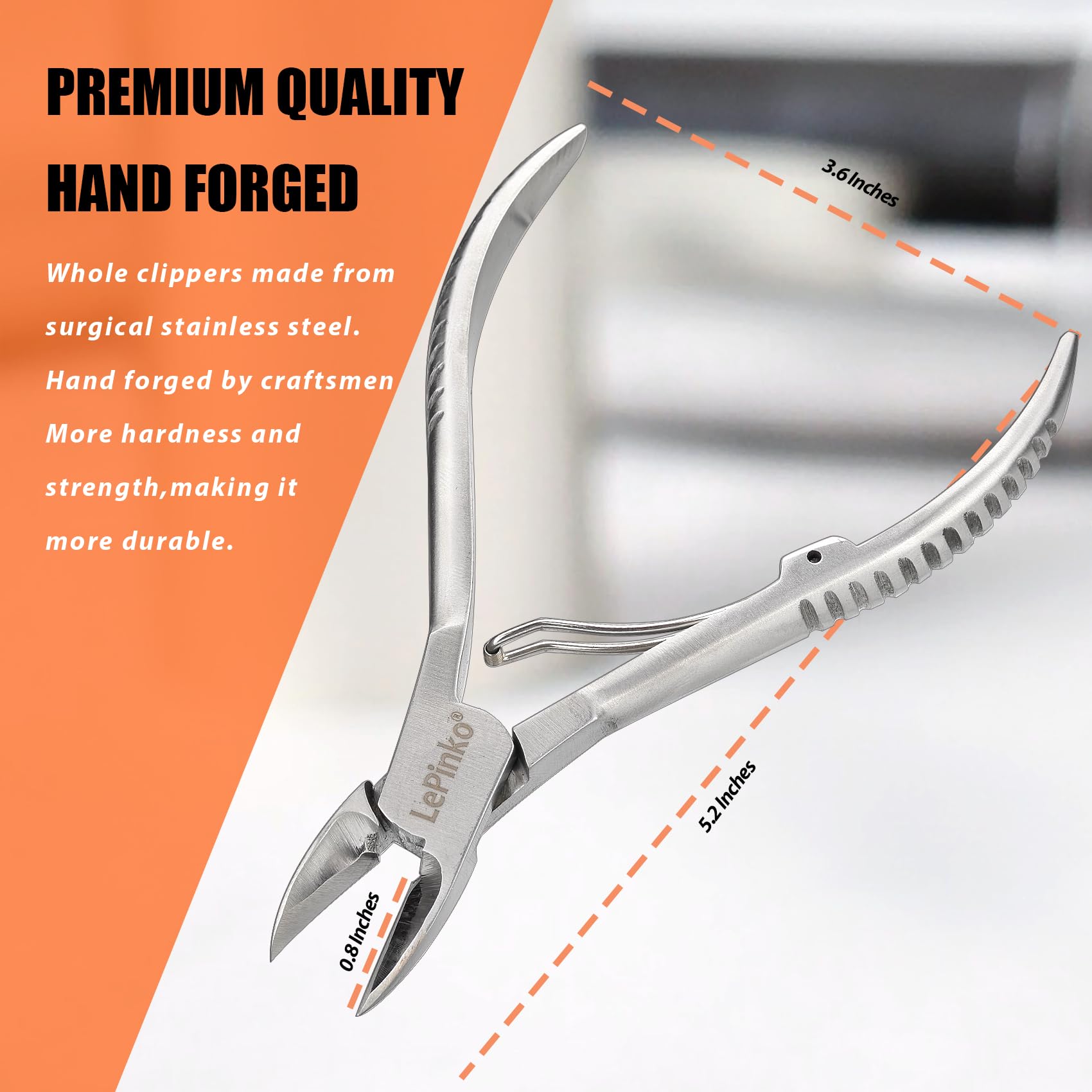 LePinko 18mm angled blade for ingrown nails closeup
