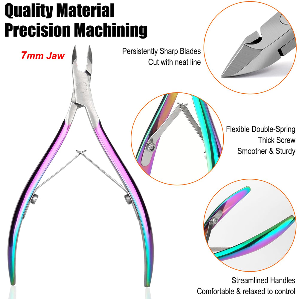 LePinko cuticle trimmer cleaning process illustration demonstrates easy rinse and quick drying.